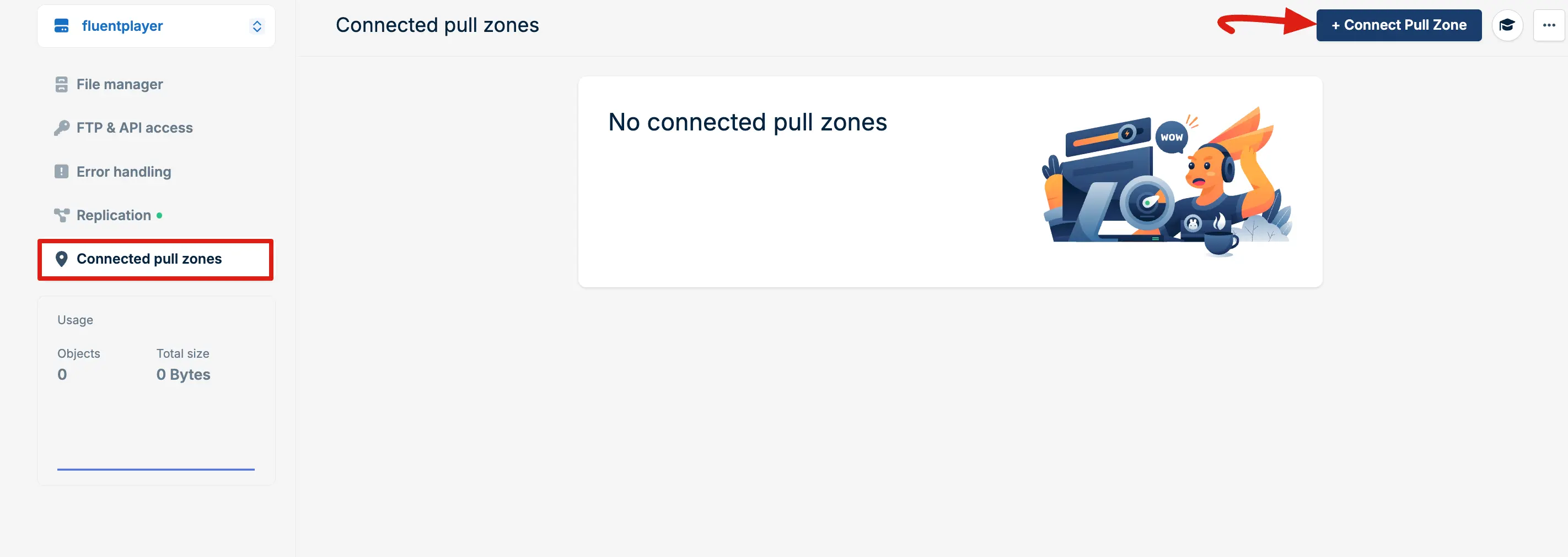 Connected Pull Zone
