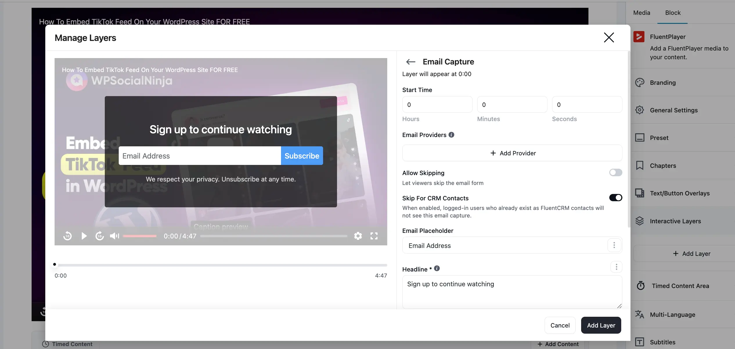 Email Capture Layer