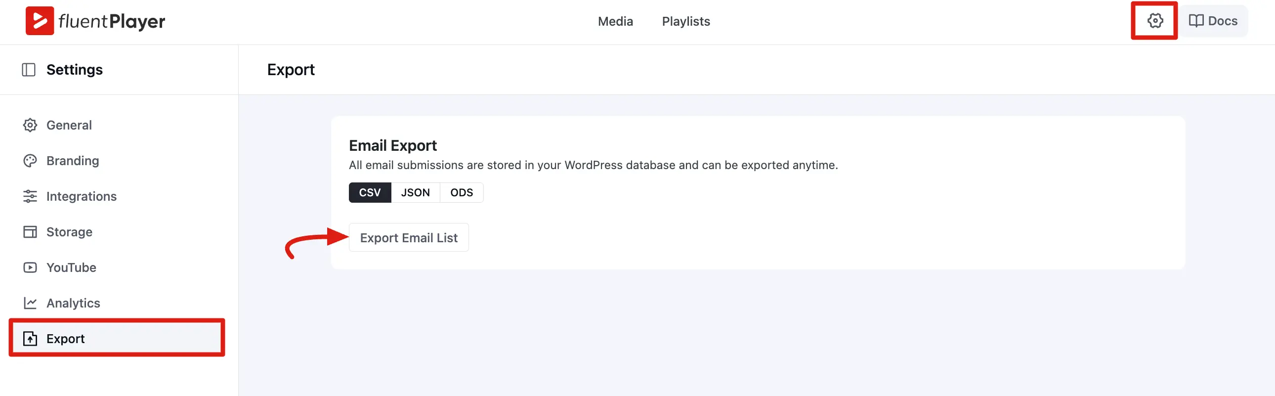 Export Your List
