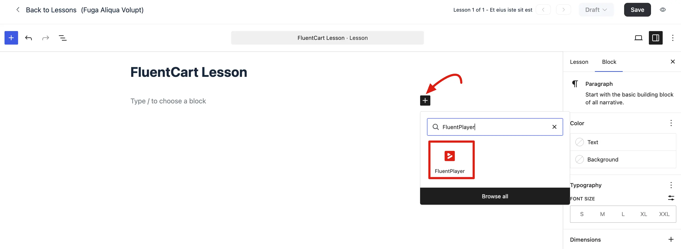FluentPlayer Block