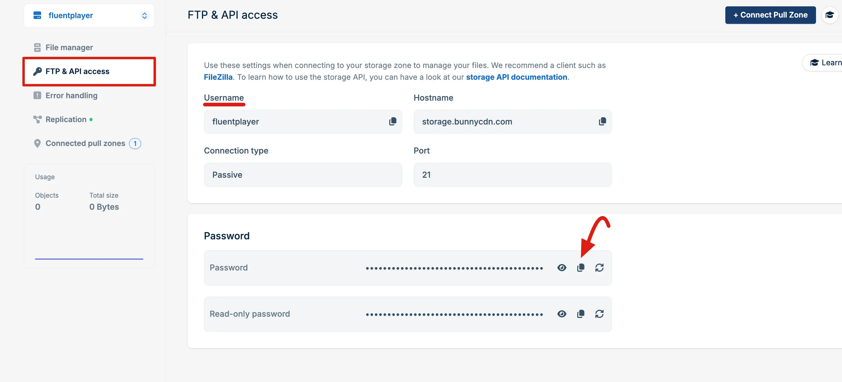 Username and Password