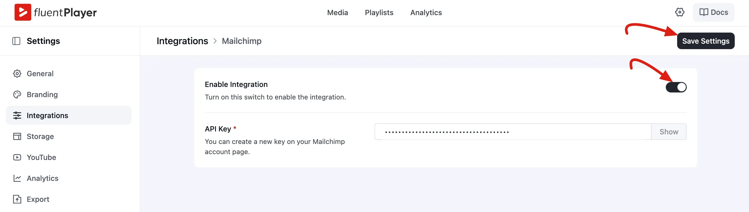 Paste API Key